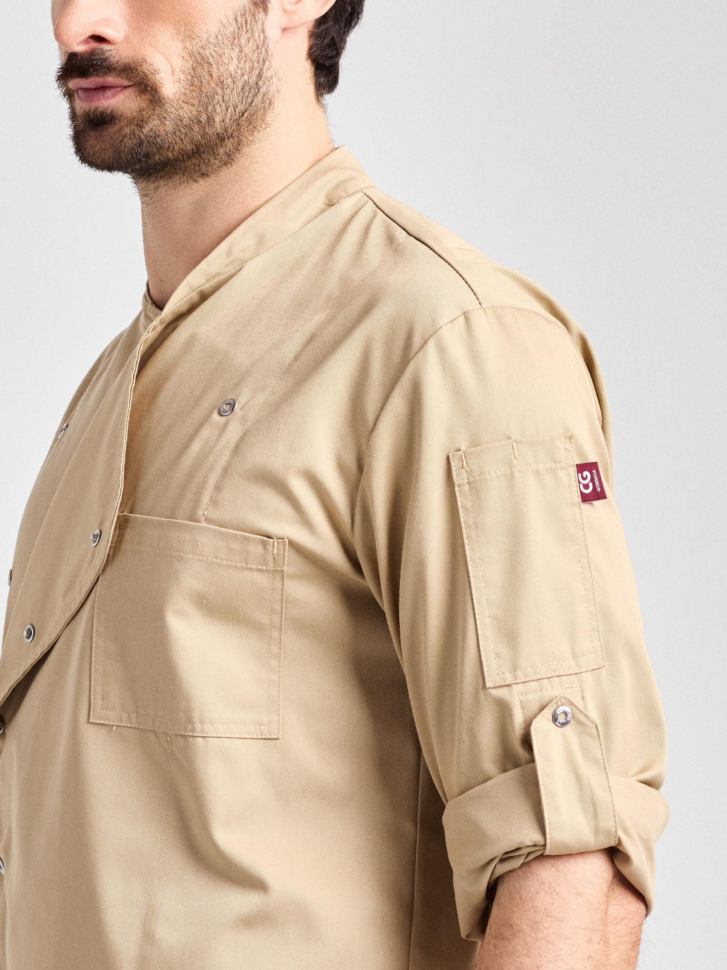 Kochjacke Turin Man Classic - khaki